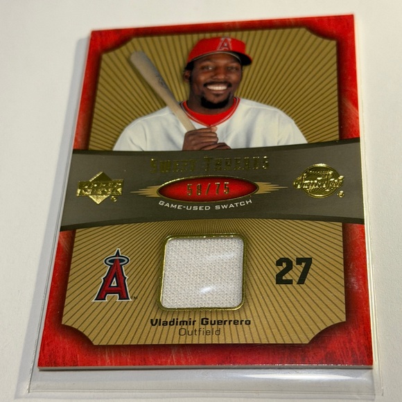 rare upper deck baseball cards Vladimir Guerrero Rare! 2005 Upper Deck Baseball Card Sweet Threads Vintage